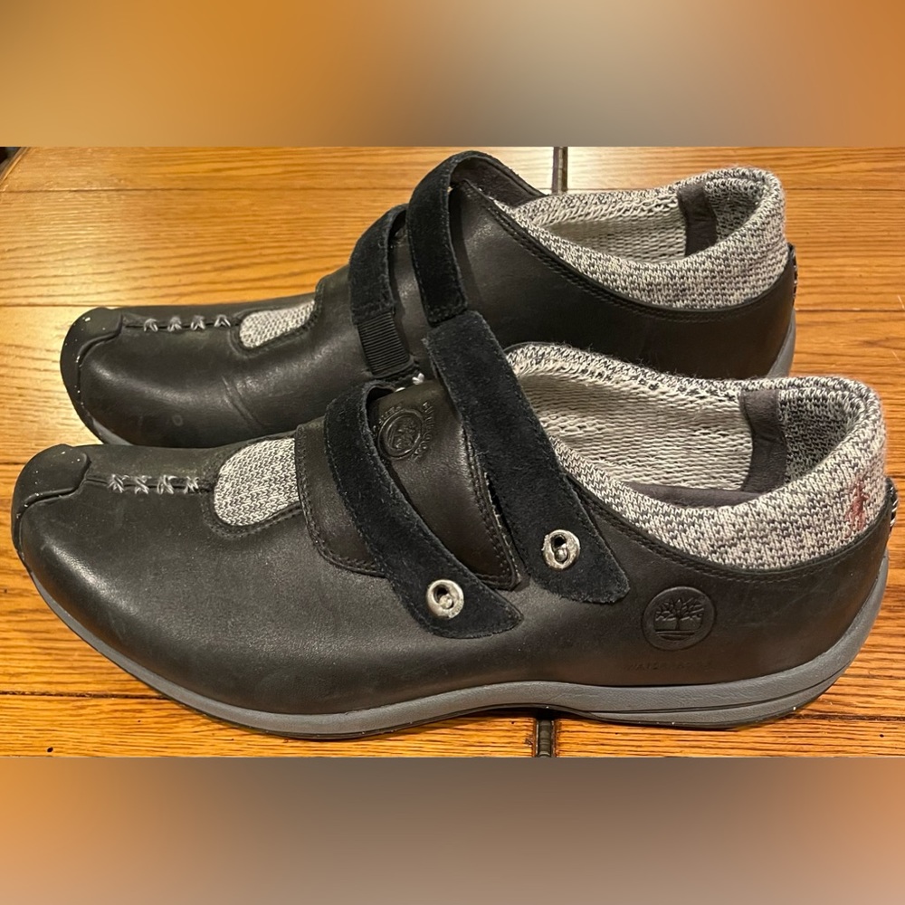 EUC Timberland Outdoor Performance black leather shoes, smart wool lined,size 10